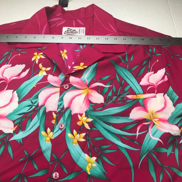 Hilo Hattie's Men's Hawaii Red Floral Shirt No Tag Preowned - Picture 5 of 9
